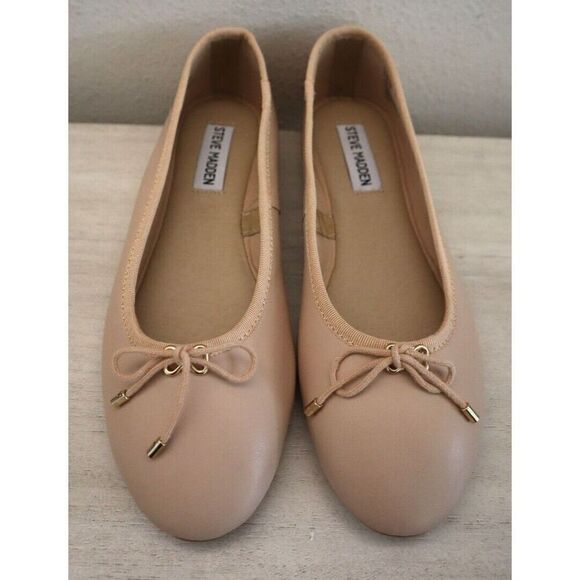Steve Madden Women's Sz 7.5M Beige/Natural Leather Blossoms Ballet Shoes - Picture 3 of 9